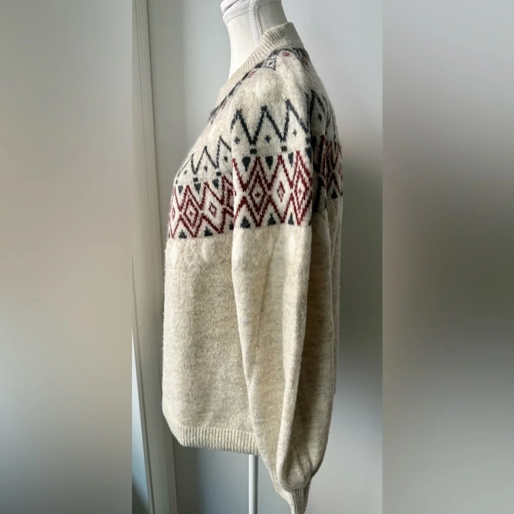 UpWest Fair Isles Crewneck Sweater, cream - Picture 3 of 6